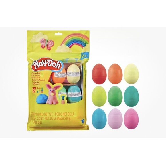 Play-Doh Easter Eggs Bag 9 Pack Assorted Colors New In Pack - Picture 1 of 2
